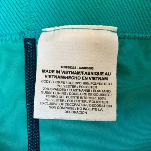 NWOT Nike Pro Compression Capri Pants Womens Small Crops Teal Navy Swirl - Picture 6 of 7